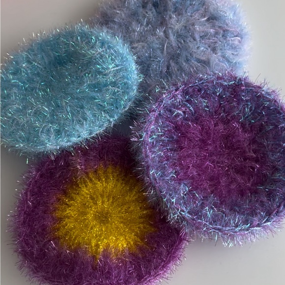 Set of 2 - Crochet Kitchen Dishwashing Scrubbies - Picture 3 of 7